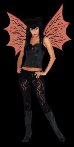 "Demonette - Red W/Veins" Halloween Costume Wings