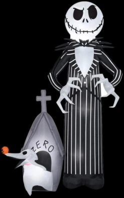 "Jack Skellington And Zero" Air-blown Inflatable Halloween Decoration