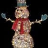 "Starry Night Grapevine Snowman" Light Up Christmas Decoration
